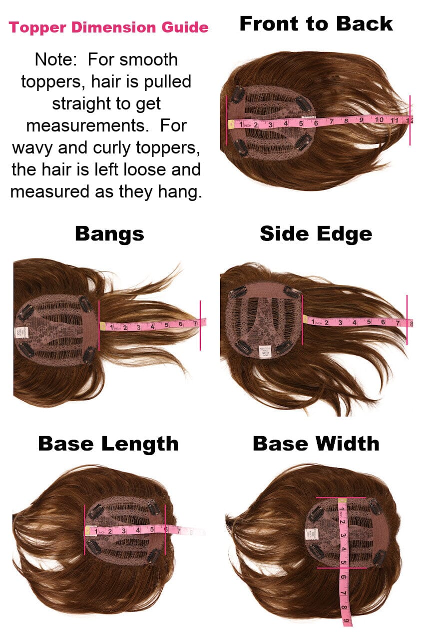 Wavy Top w/ Roots Hair Pieces Godiva's Secret Wigs 