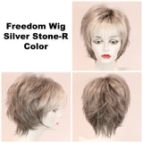 Freedom w/ Roots (medium wig) Medium Wig Godiva's Secret Wigs Silver Stone-R 