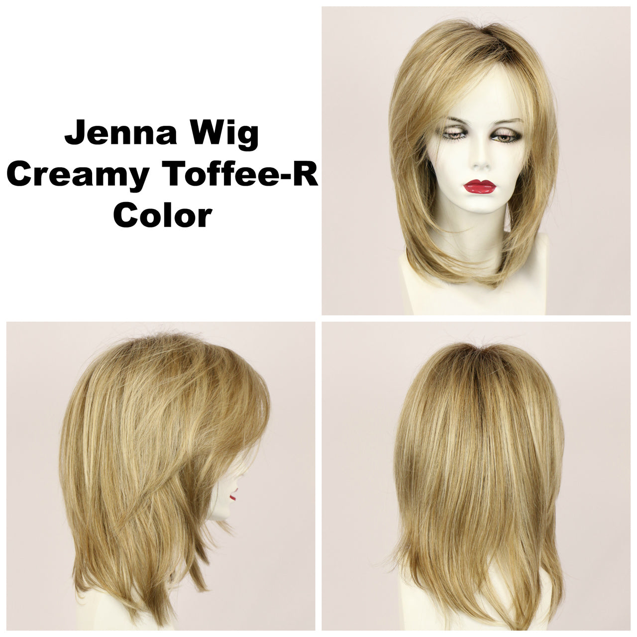 Creamy Toffee-R / Jenna w/ Roots / Long Wig