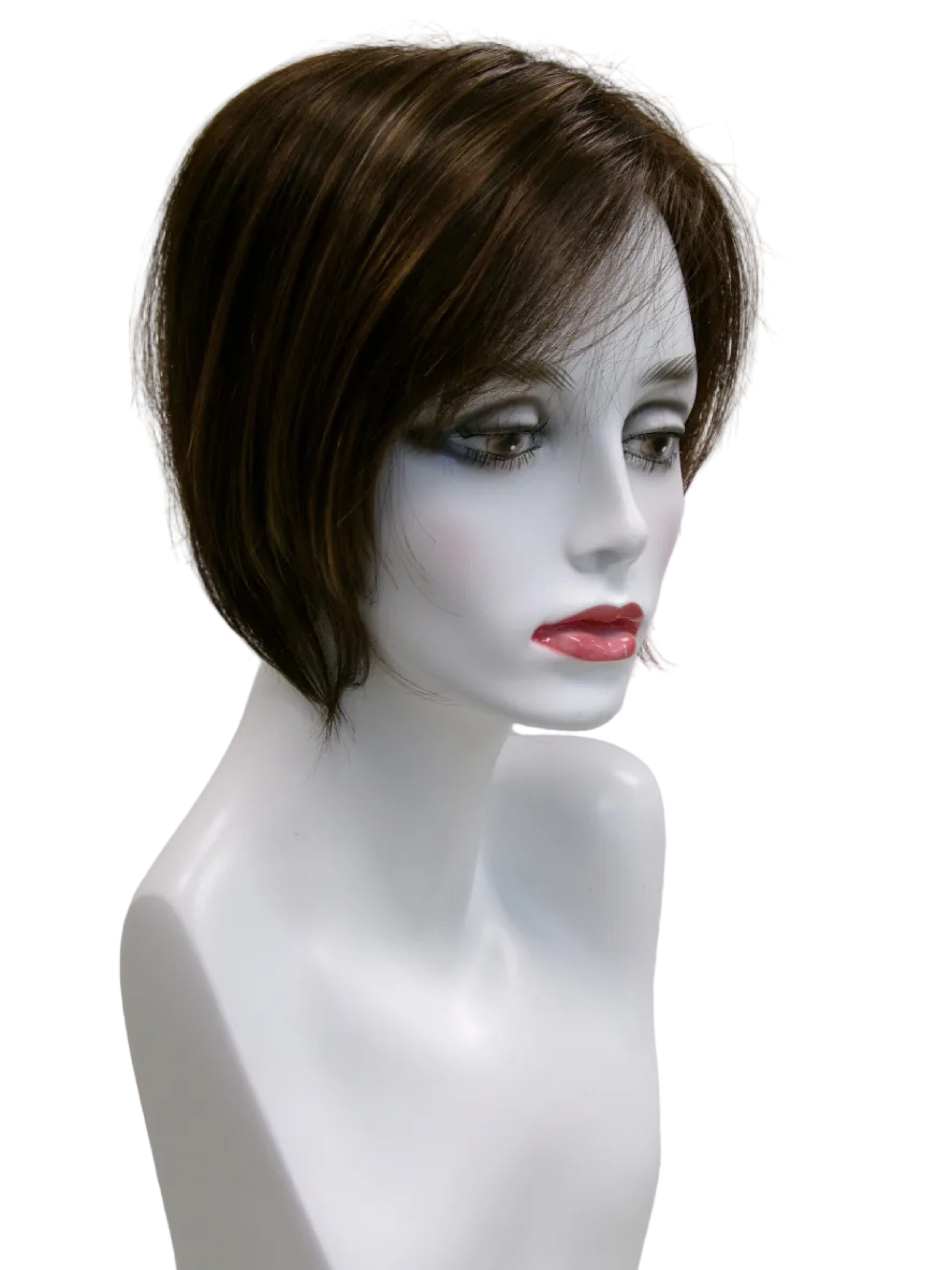 Medium Top w/ Roots - Coffee Latte (bangs) (FINAL SALE) Sale Item Godiva's Secret Wigs 