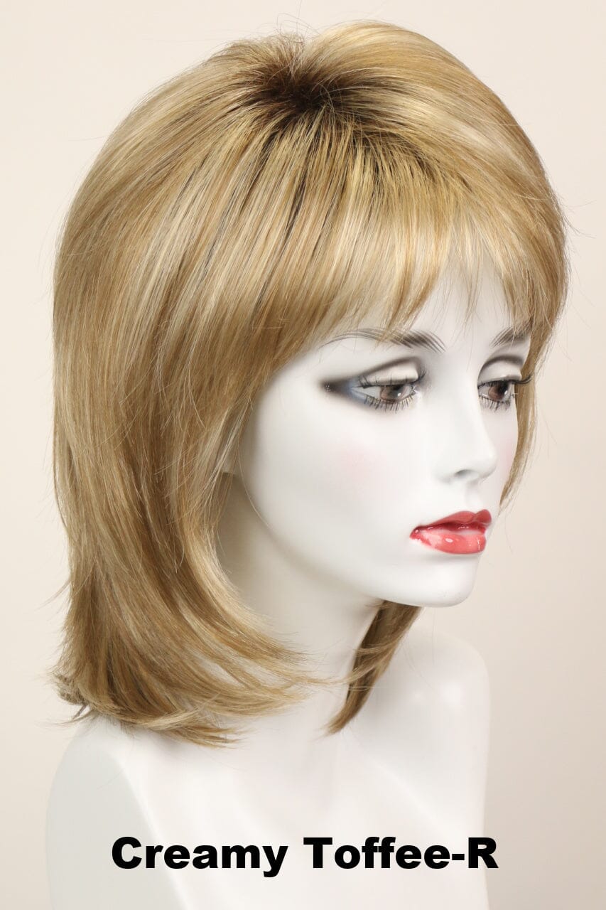 Harmony w/ Roots (medium wig) Medium Wig Godiva's Secret Wigs Creamy Toffee-R 