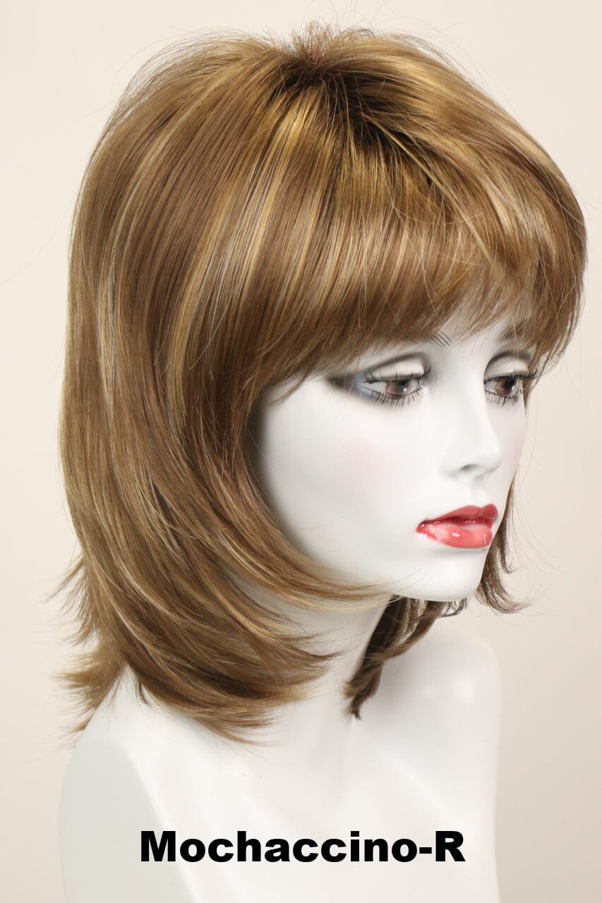 Harmony w/ Roots (medium wig) Medium Wig Godiva's Secret Wigs Mochaccino-R 