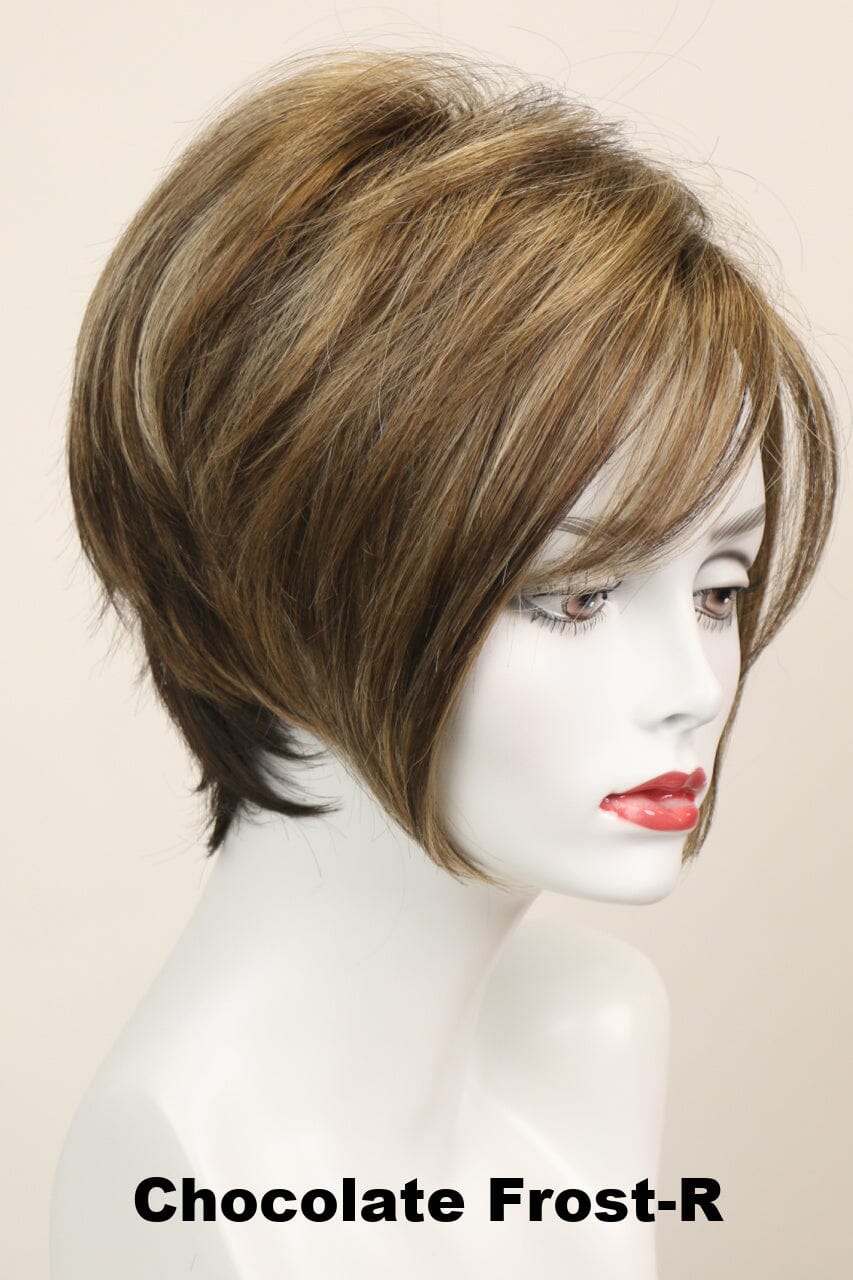 Kelly w/ Roots (short wig) Short Wig Godiva's Secret Wigs Chocolate Frost-R 
