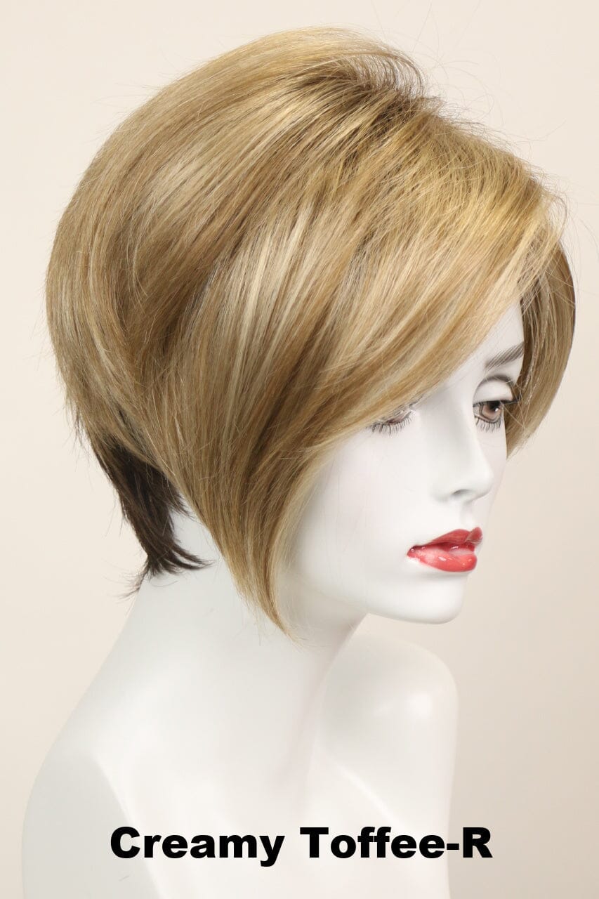 Kelly w/ Roots (short wig) Short Wig Godiva's Secret Wigs Creamy Toffee-R 