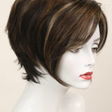 Kelly (short wig) Short Wig Godiva's Secret Wigs Chocolate Swirl 