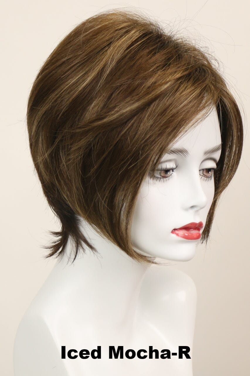 Kelly w/ Roots (short wig) Short Wig Godiva's Secret Wigs Iced Mocha-R 