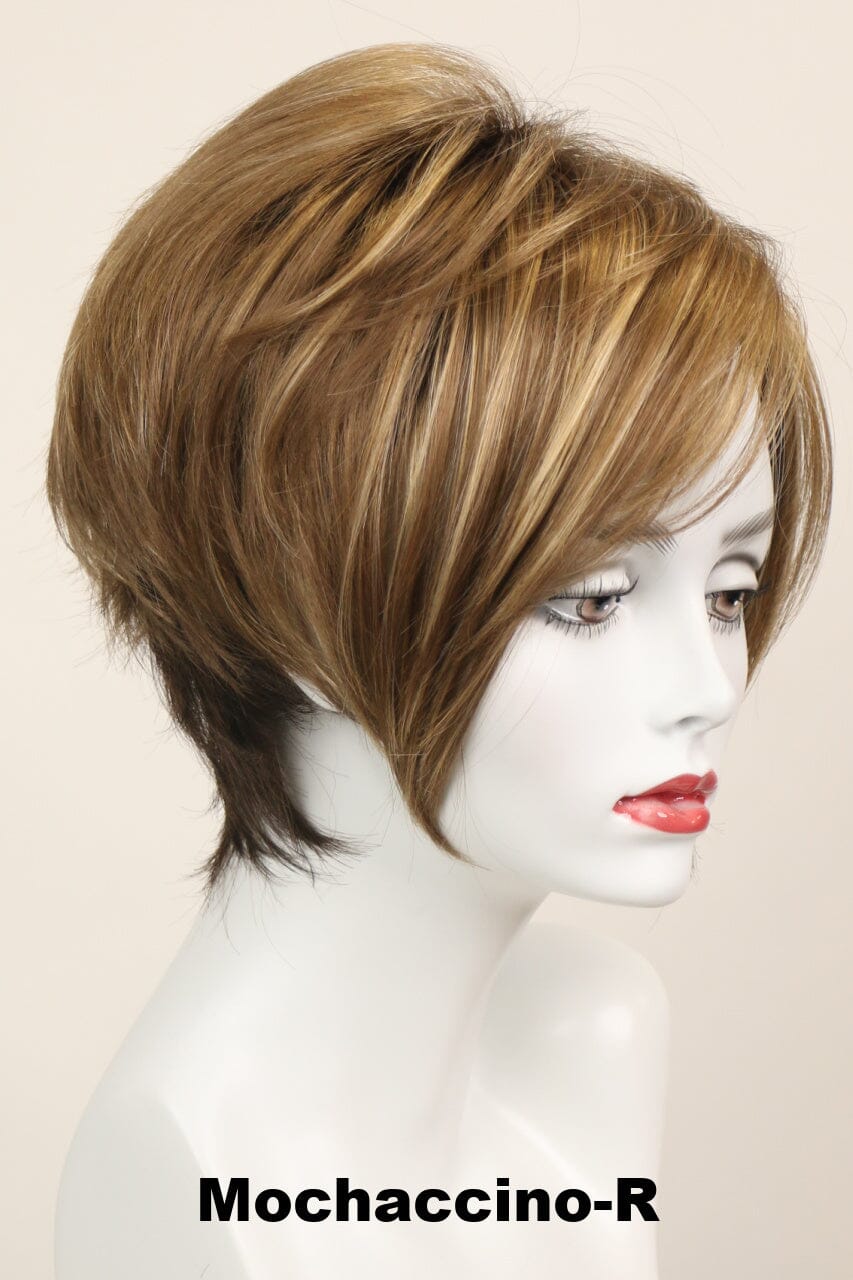 Kelly w/ Roots (short wig) Short Wig Godiva's Secret Wigs Mochaccino-R 