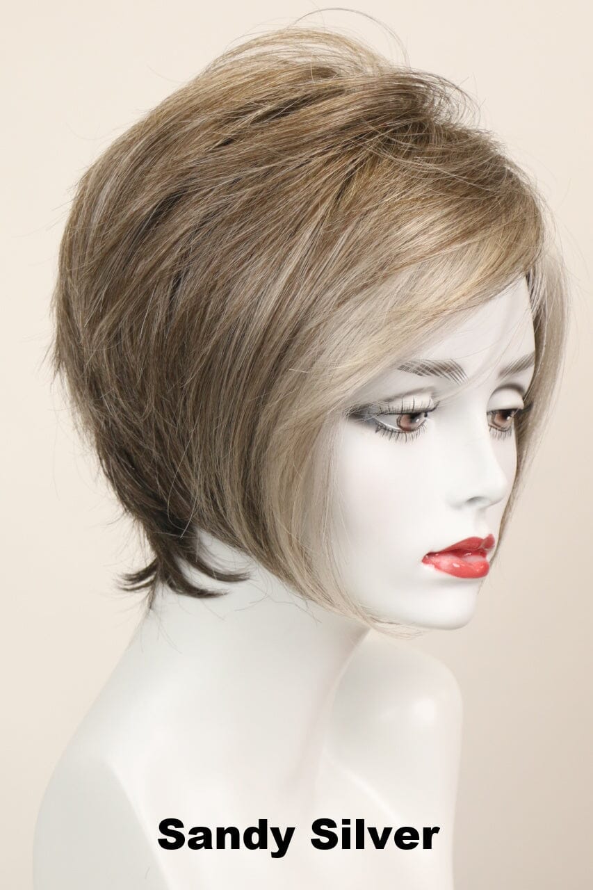Kelly (short wig) Short Wig Godiva's Secret Wigs Sandy Silver 