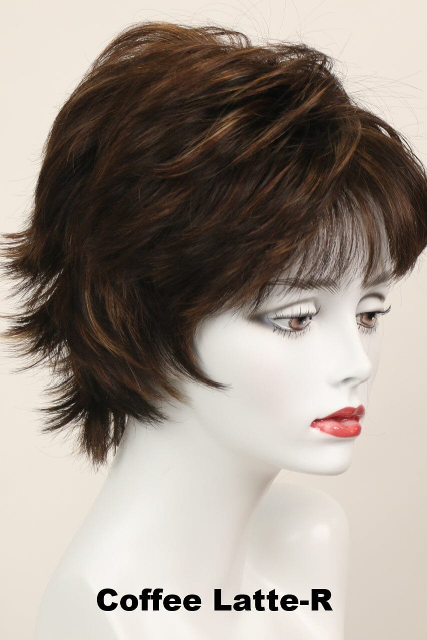 Lisa w/ Roots (medium wig) Medium Wig Godiva's Secret Wigs Coffee Latte-R 