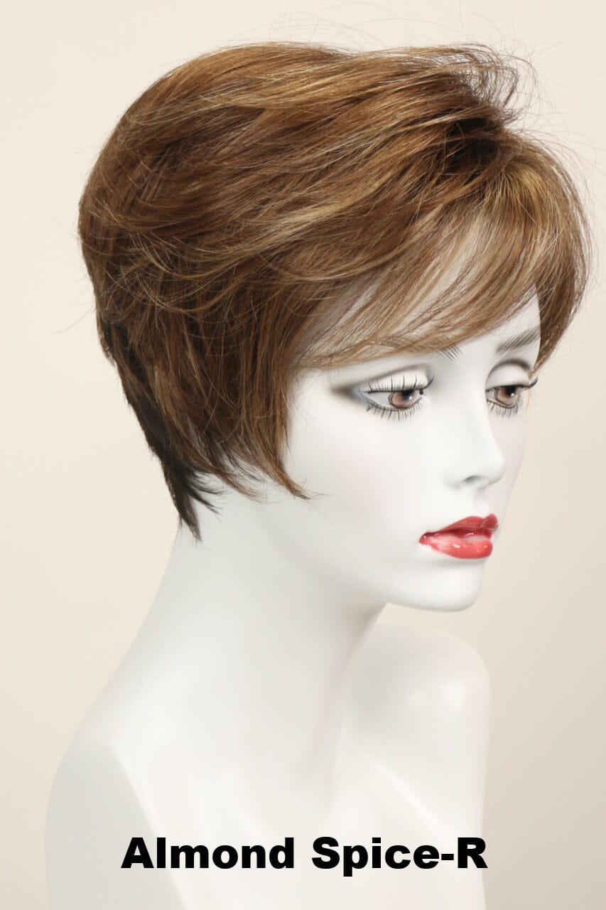Peggy w/ Roots (short wig) Short Wig Godiva's Secret Wigs Almond Spice-R 