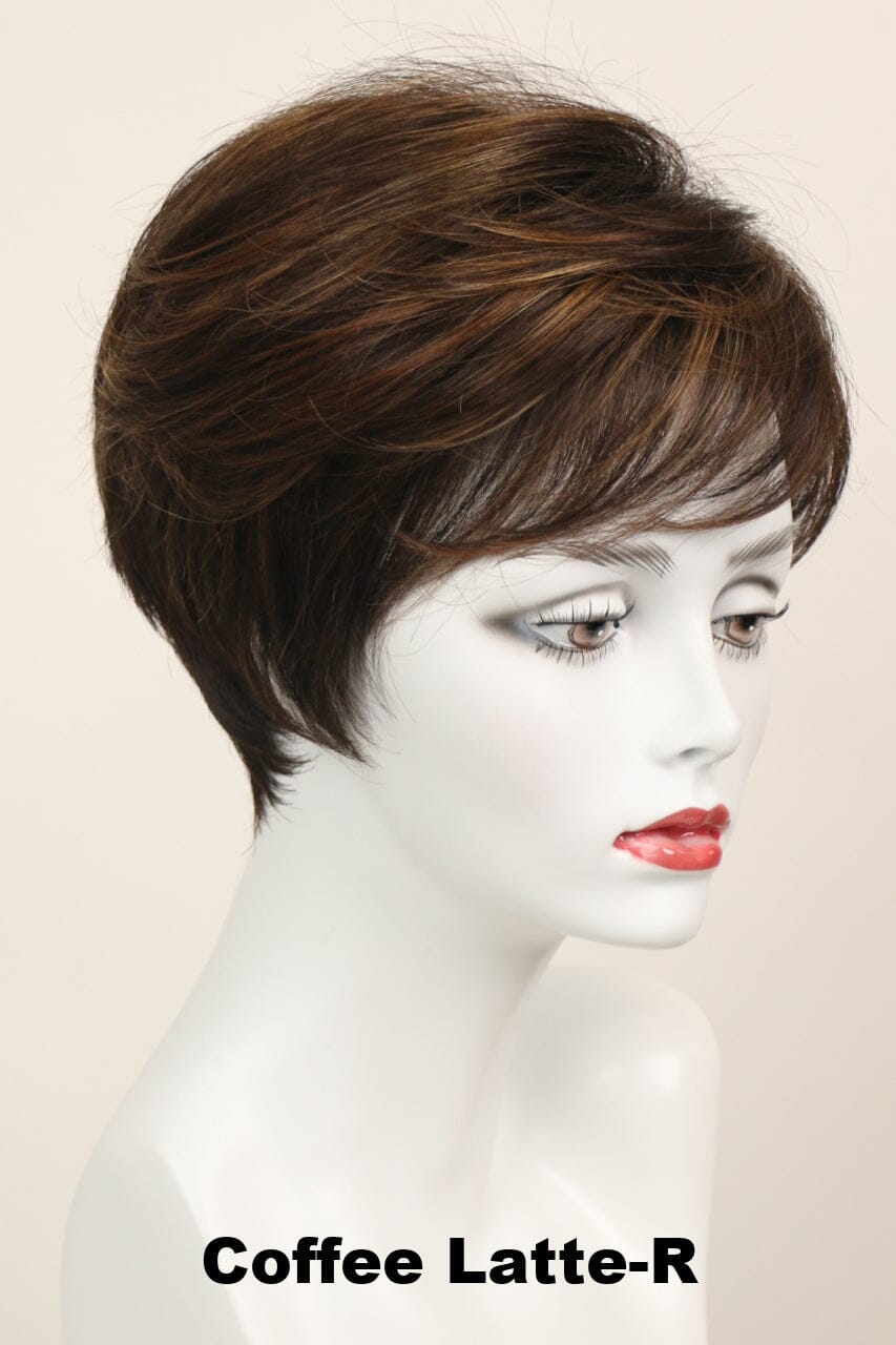 Peggy w/ Roots (short wig) Short Wig Godiva's Secret Wigs Coffee Latte-R 