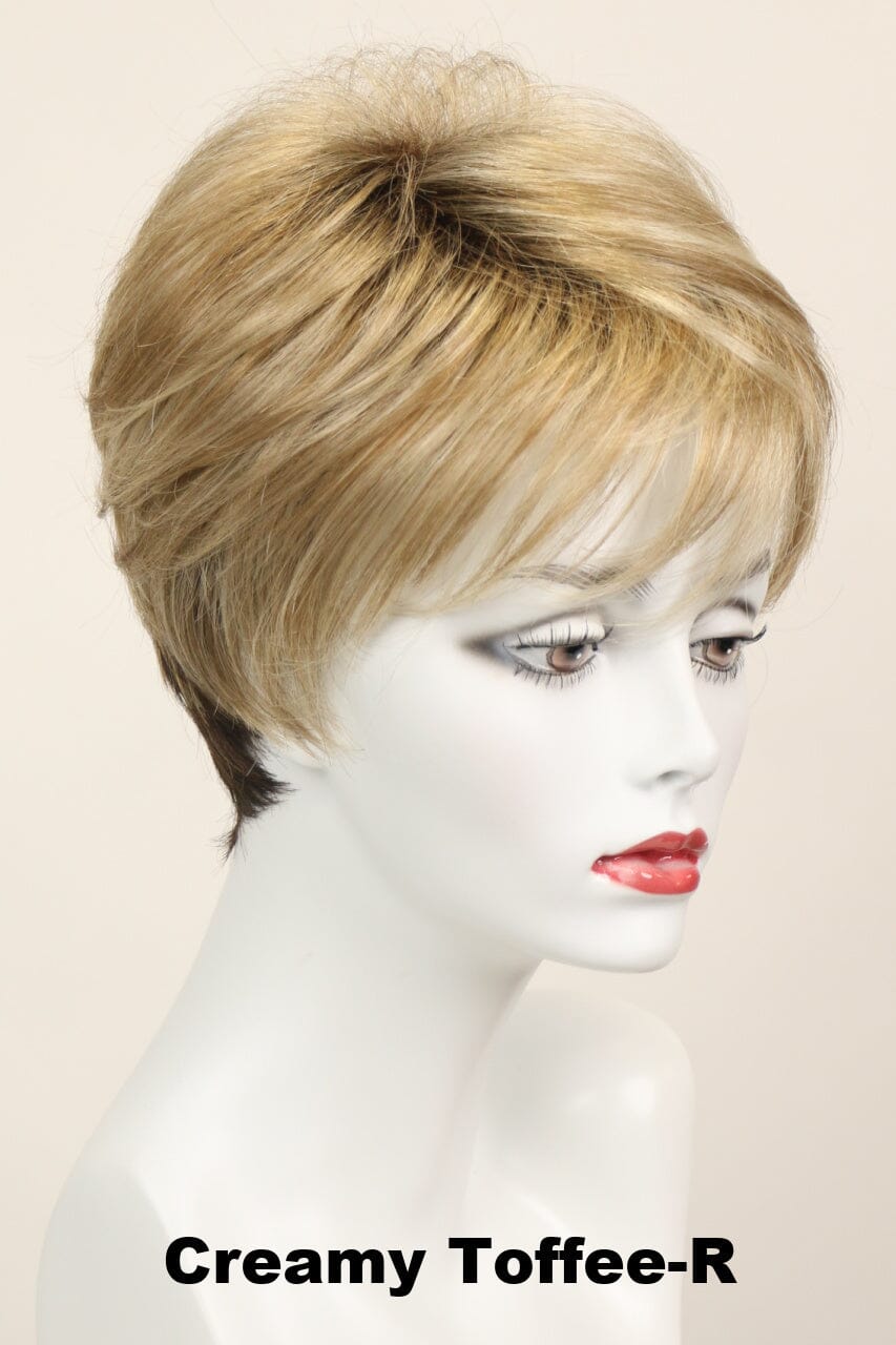 Peggy w/ Roots (short wig) Short Wig Godiva's Secret Wigs Creamy Toffee-R 