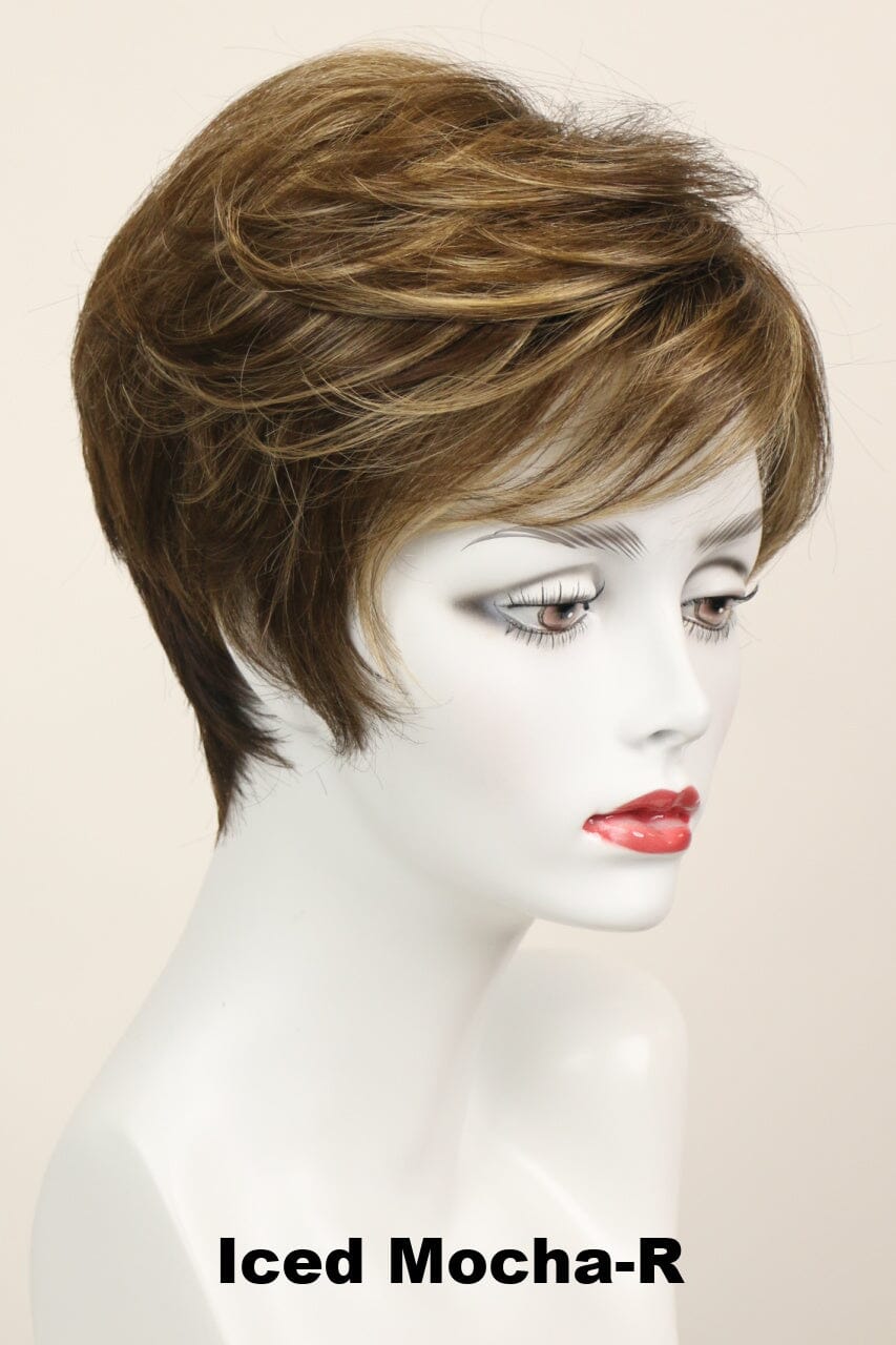 Peggy w/ Roots (short wig) Short Wig Godiva's Secret Wigs Iced Mocha-R 
