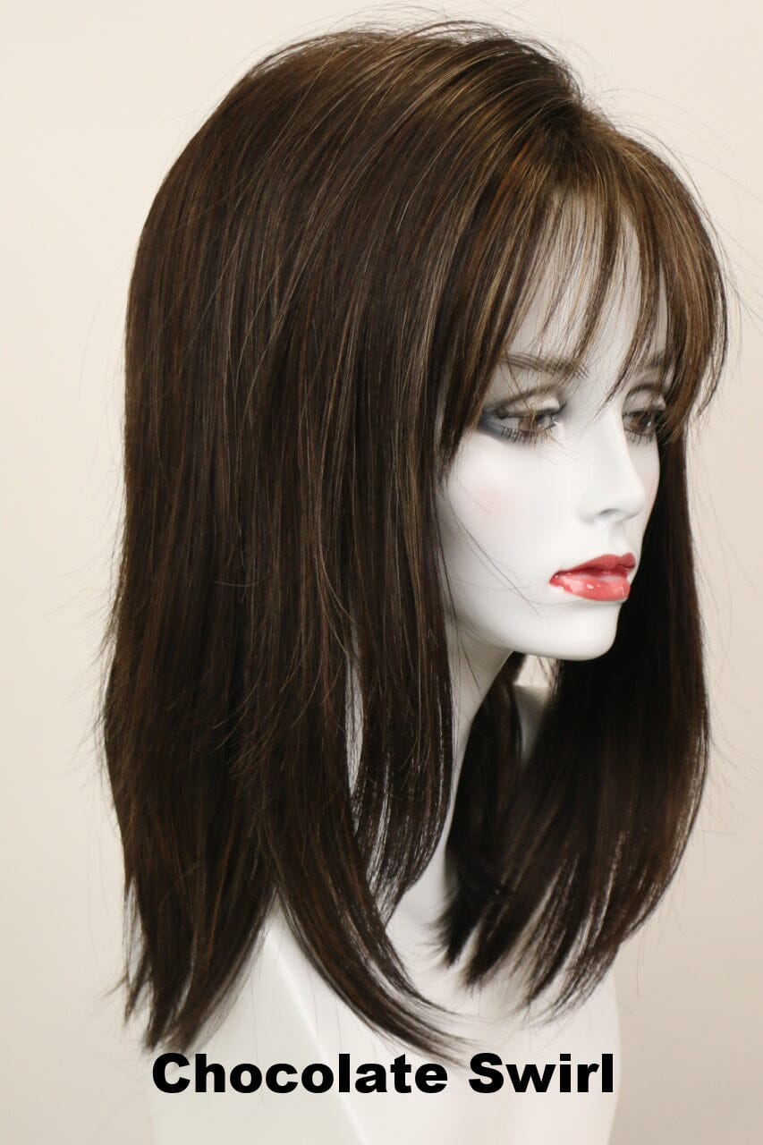 Taylor Large (long wig) Long Wig Godiva's Secret Wigs Chocolate Swirl 