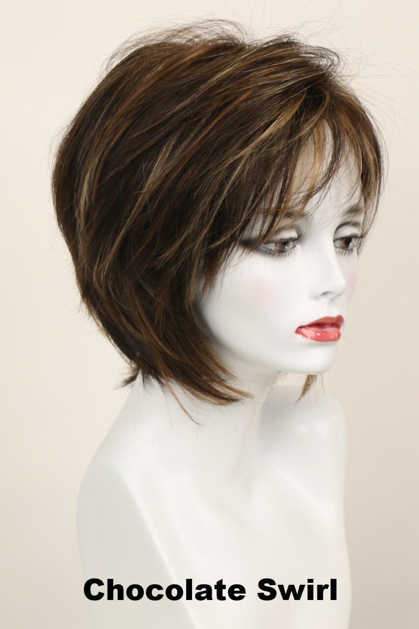 Trixie (medium wig) Medium Wig Godiva's Secret Wigs Chocolate Swirl 