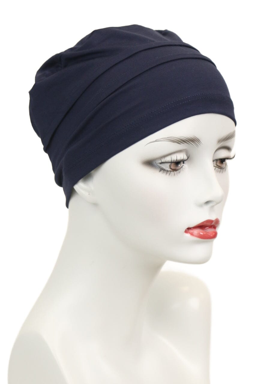 Bamboo Turban Turban Turban Plus Navy 