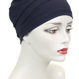 Bamboo Turban Turban Turban Plus Navy 