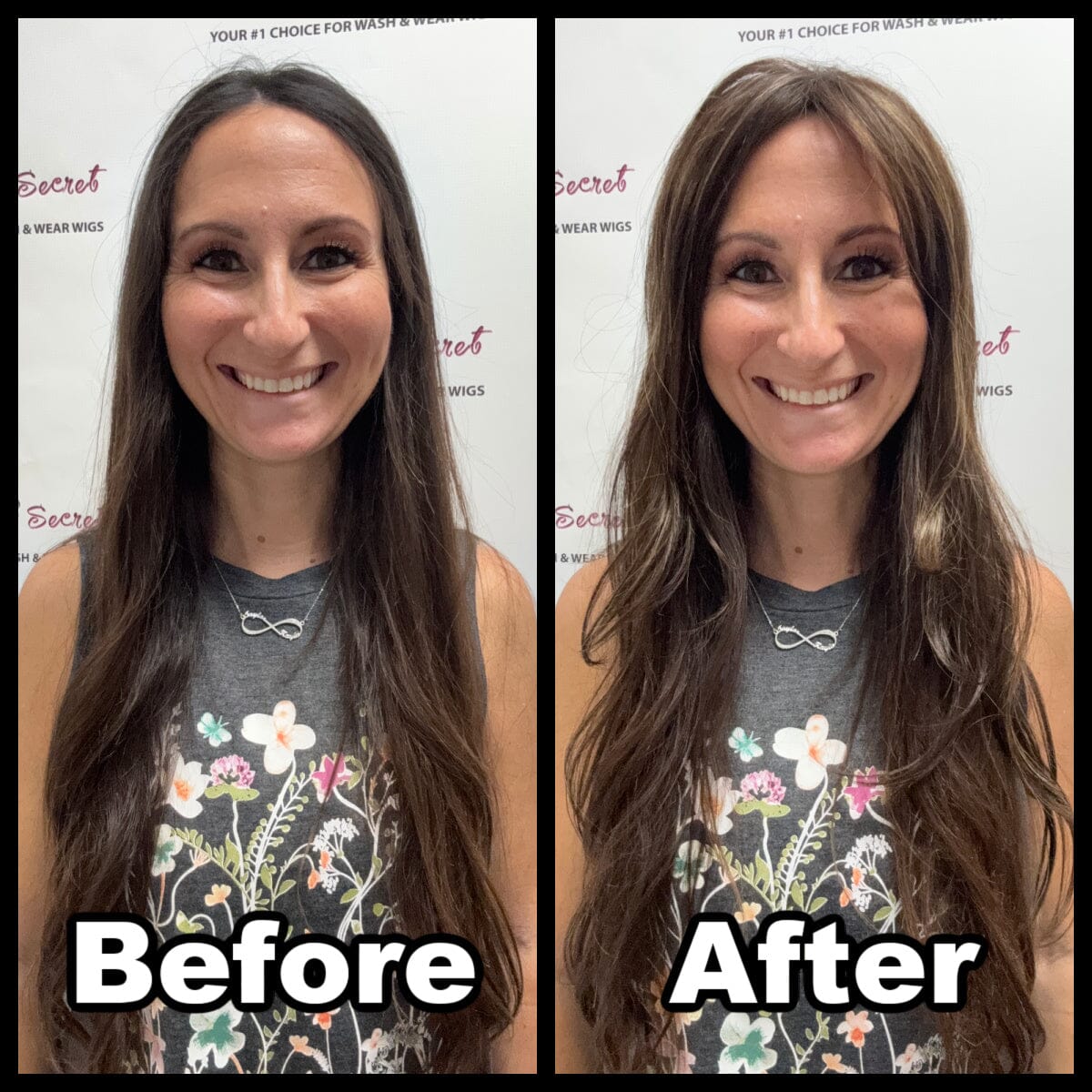 Mono Dani Top w/ Roots Hair Pieces Godiva's Secret Wigs 