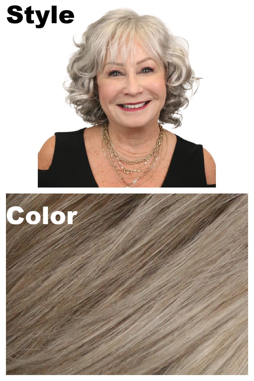 Large Nora Wig - Frosted Taupe - Group (ETA April) Medium Wig Godiva's Secret Wigs 