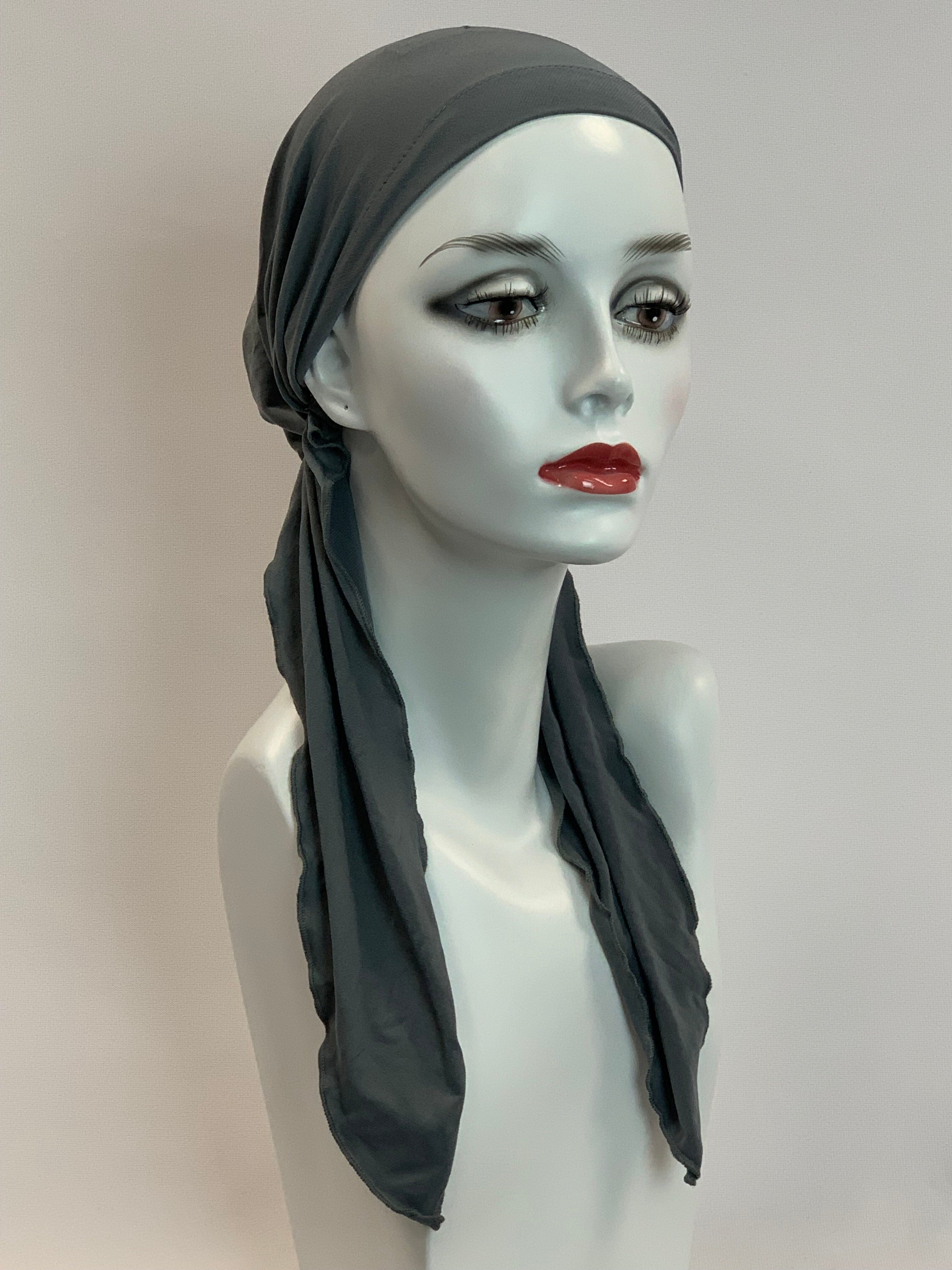 Long Wrap-Lycra- Grey (FINAL SALE) Sale Item Godiva's Secret Wigs 