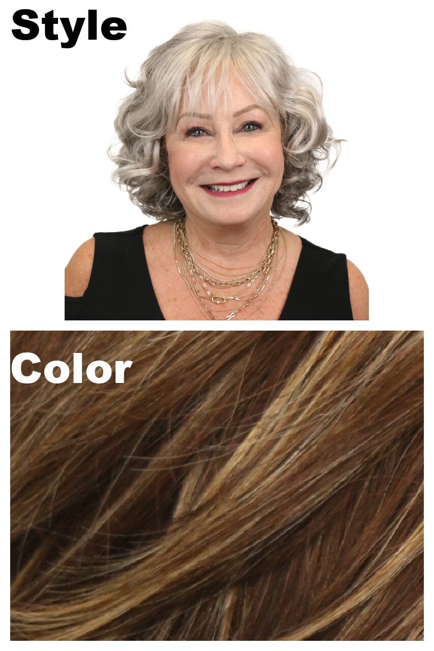 Large Nora Wig - Marble Brown-H - Group (ETA April) Medium Wig Godiva's Secret Wigs 