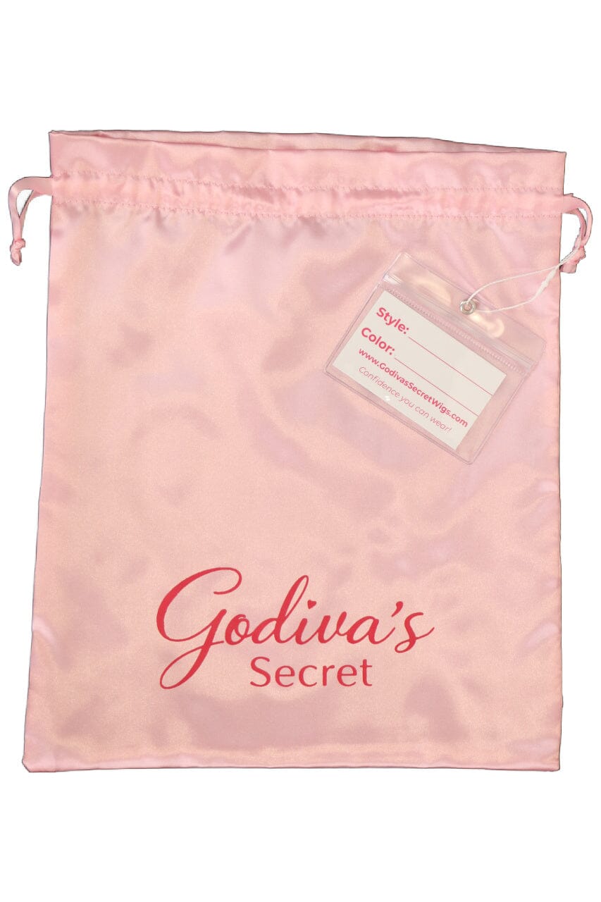 "Keep It Here" Satin Wig Pouch Accessories Godiva's Secret Wigs 