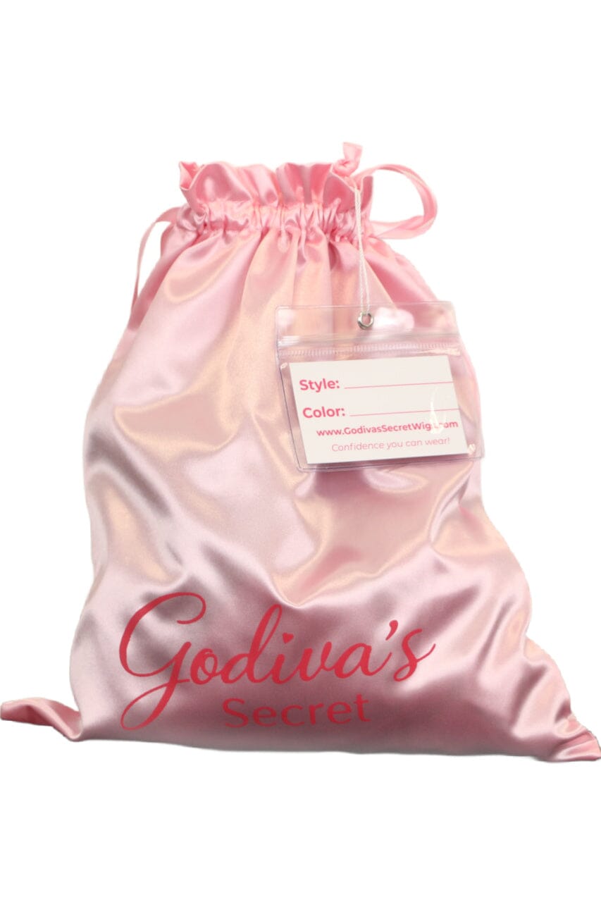 "Keep It Here" Satin Wig Pouch Accessories Godiva's Secret Wigs 