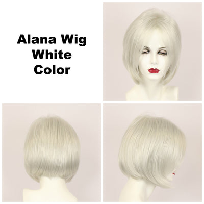 White / Alana / Medium Wig