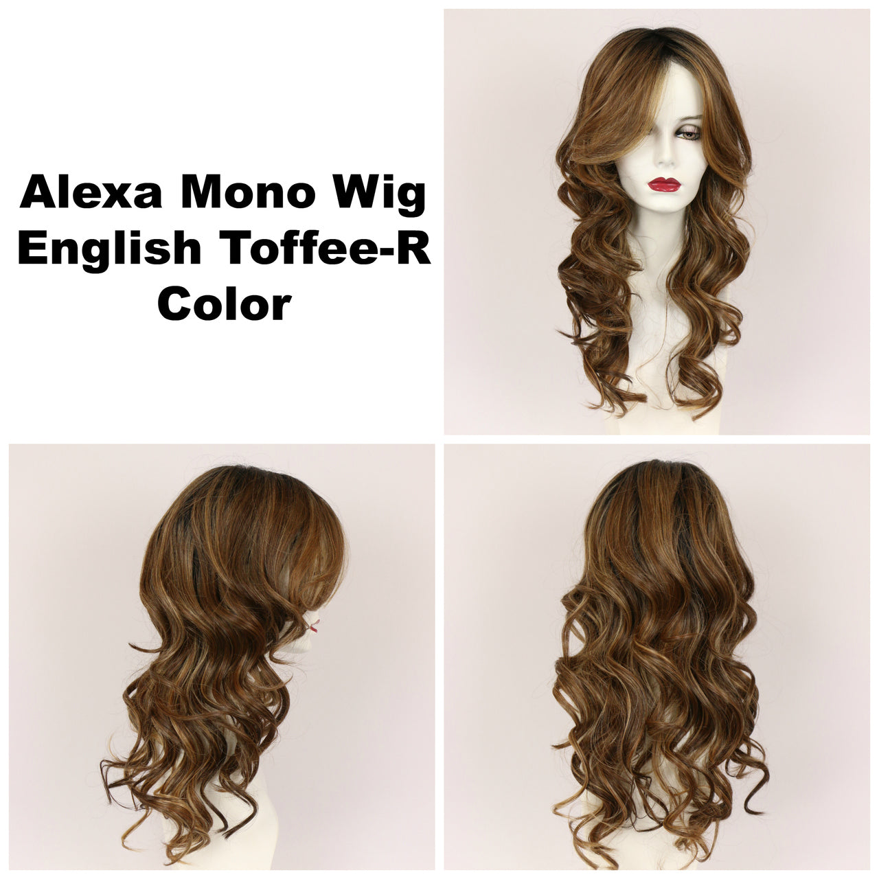 English Toffee-R / Alexa Monofilament w/ Roots / Long Wig
