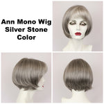 Silver Stone / Ann Monofilament / Medium Wig