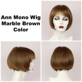 Marble Brown / Ann Monofilament / Medium Wig