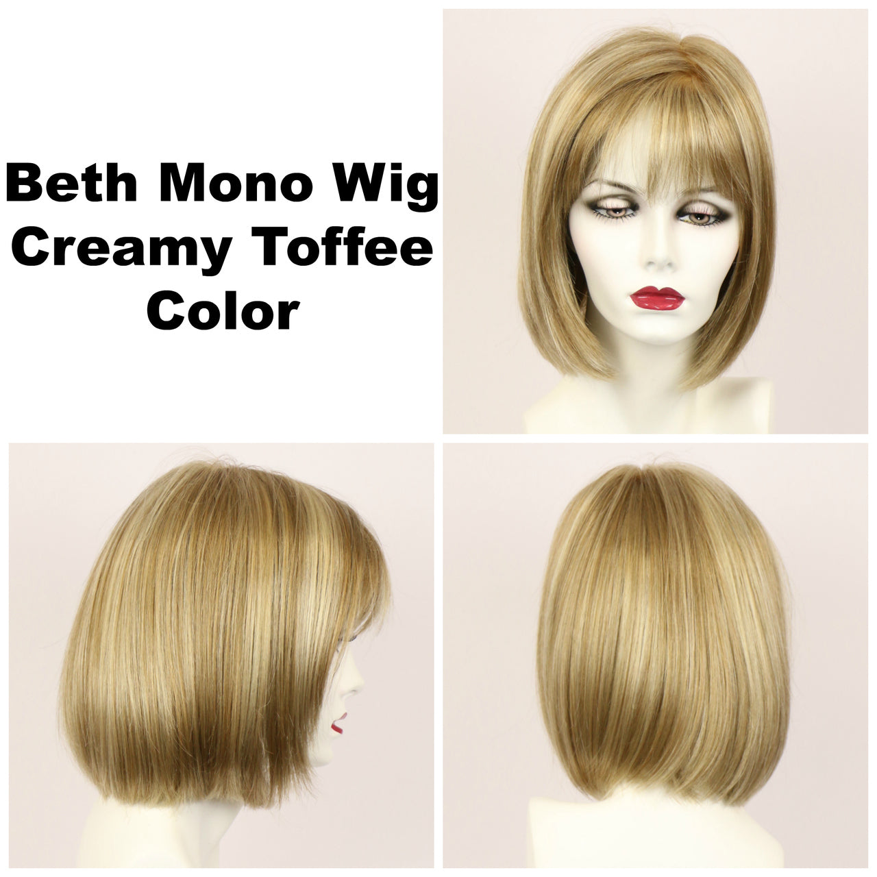 Creamy Toffee / Beth Monofilament / Medium Wig