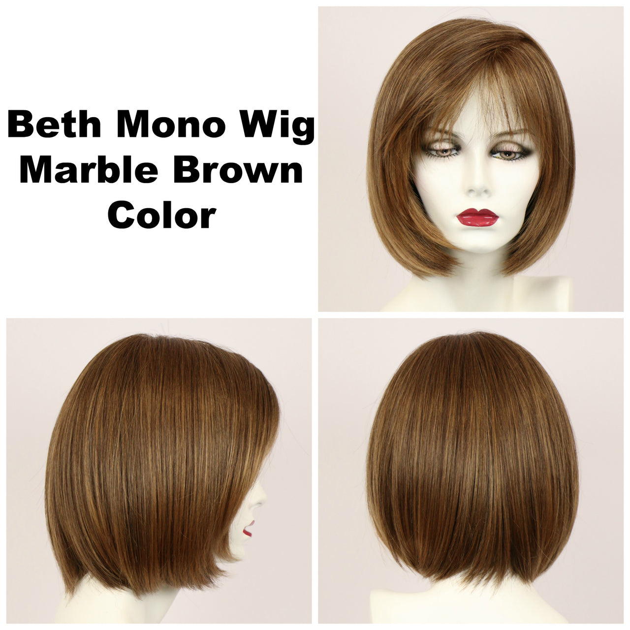 Marble Brown / Beth Monofilament / Medium Wig