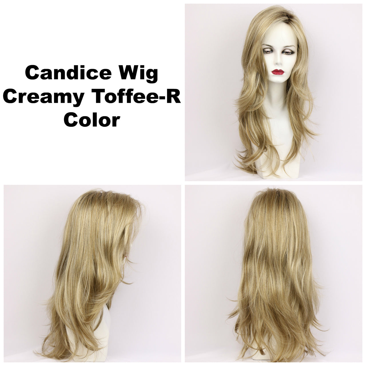 Creamy Toffee-R / Candice w/ Roots / Long Wig
