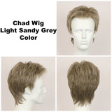 Light Sandy Grey / Chad / Men's Wig