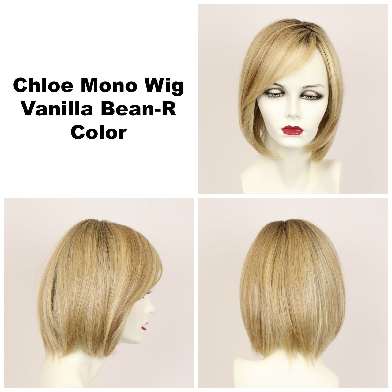 Vanilla Bean-R / Chloe Monofilament w/ Roots / Medium Wig