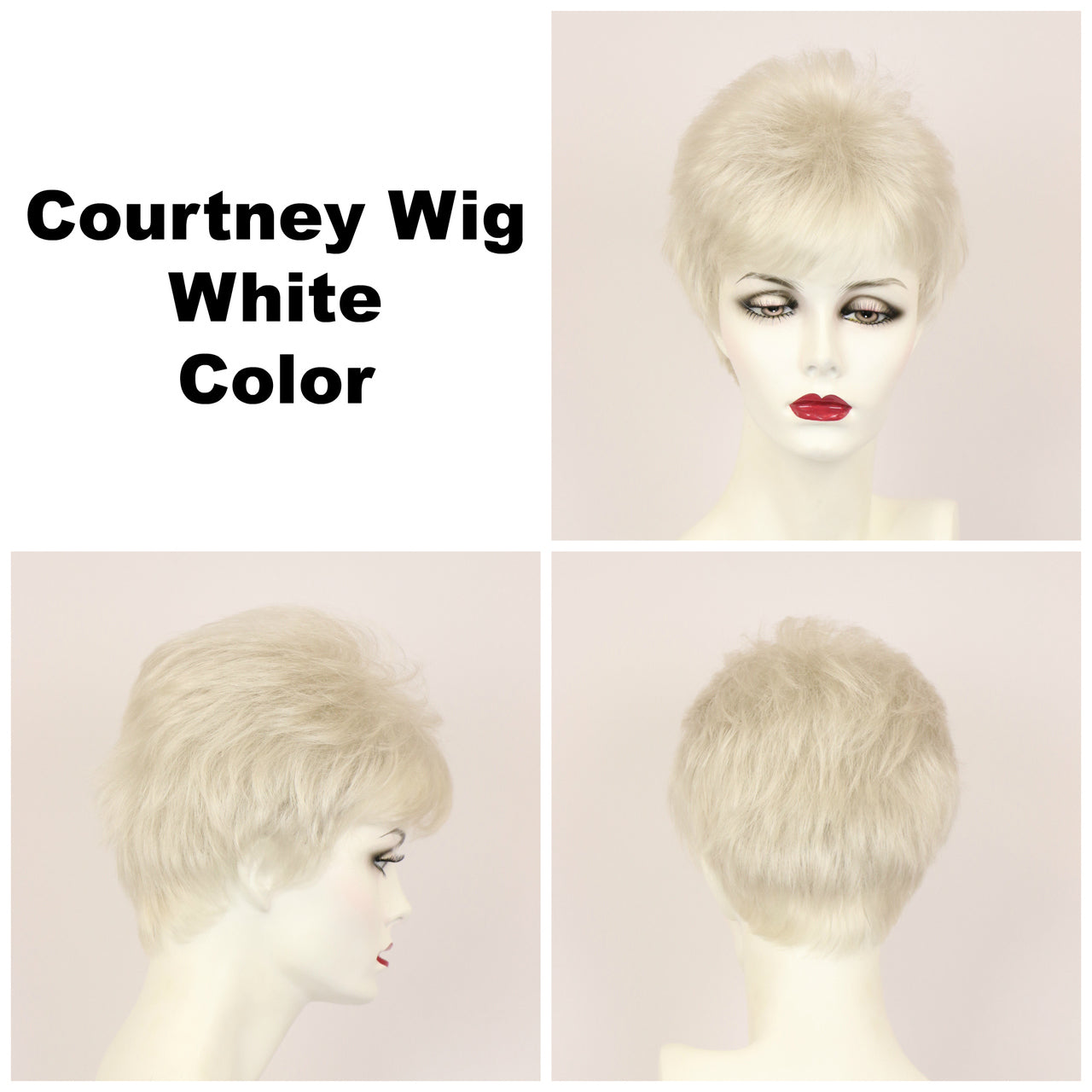 White / Courtney / Short Wig
