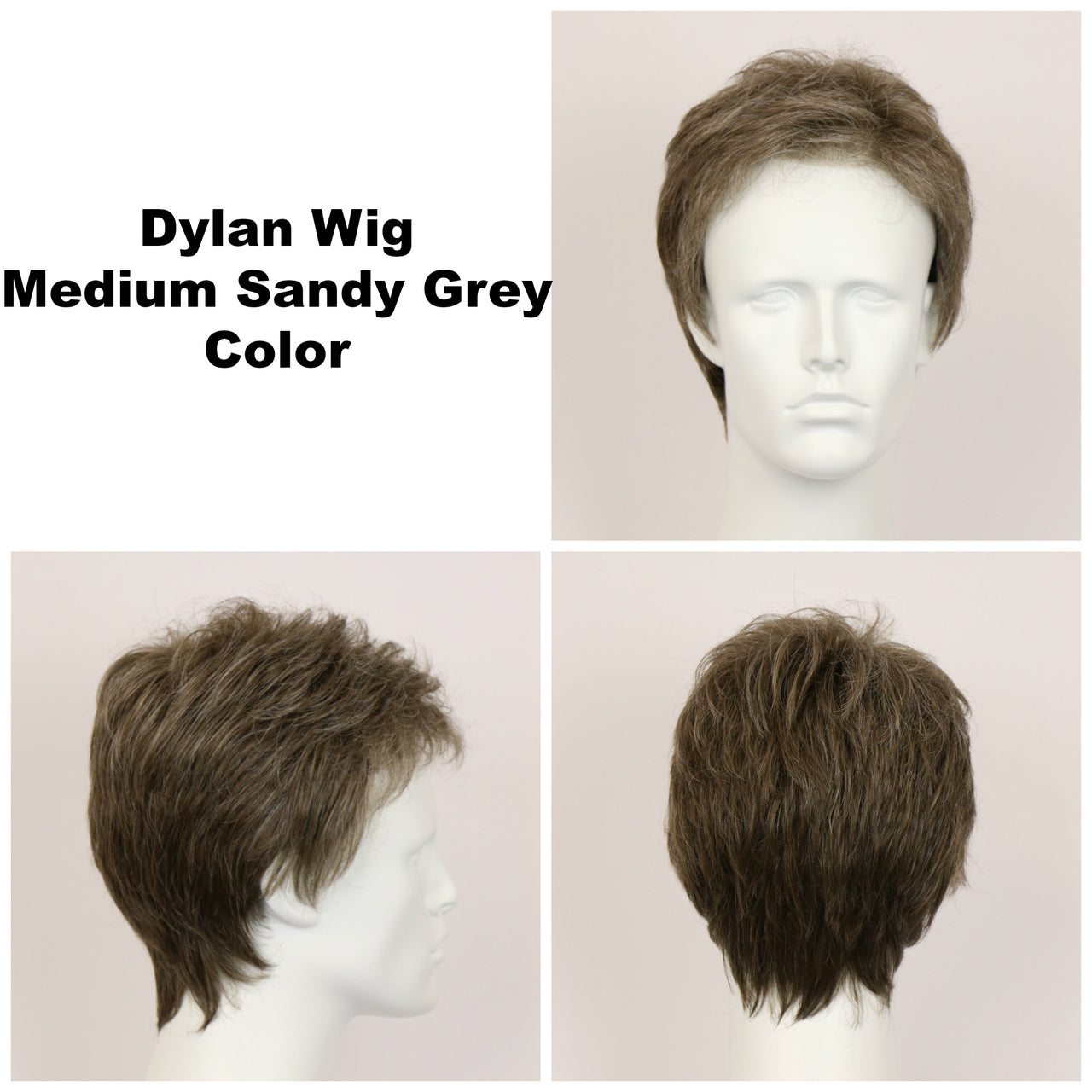 Medium Sandy Grey / Dylan / Men's Wig