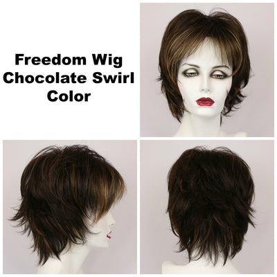 Chocolate Swirl / Freedom / Medium Wig