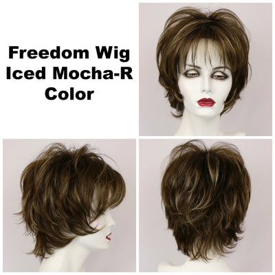 Iced Mocha-R / Freedom w/ Roots / Medium Wig