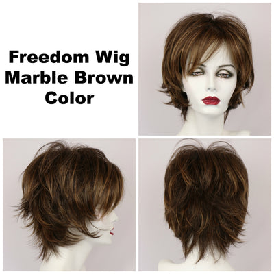 Marble Brown / Freedom / Medium Wig