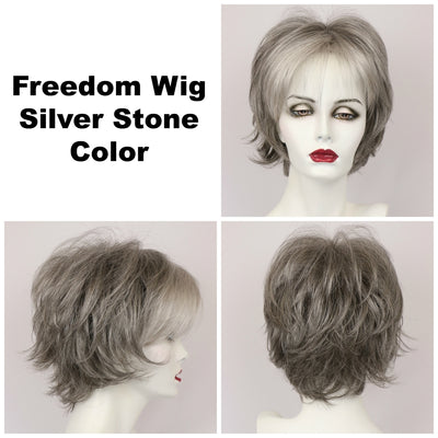 Silver Stone / Large Freedom / Medium Wig