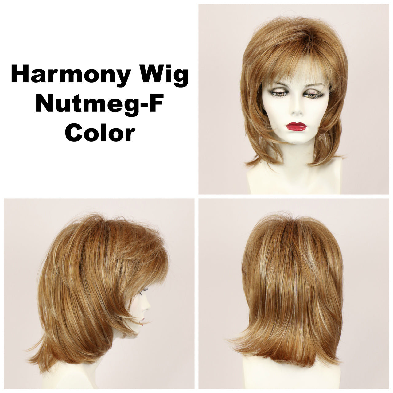 Nutmeg-F / Harmony w/ Roots / Medium Wig
