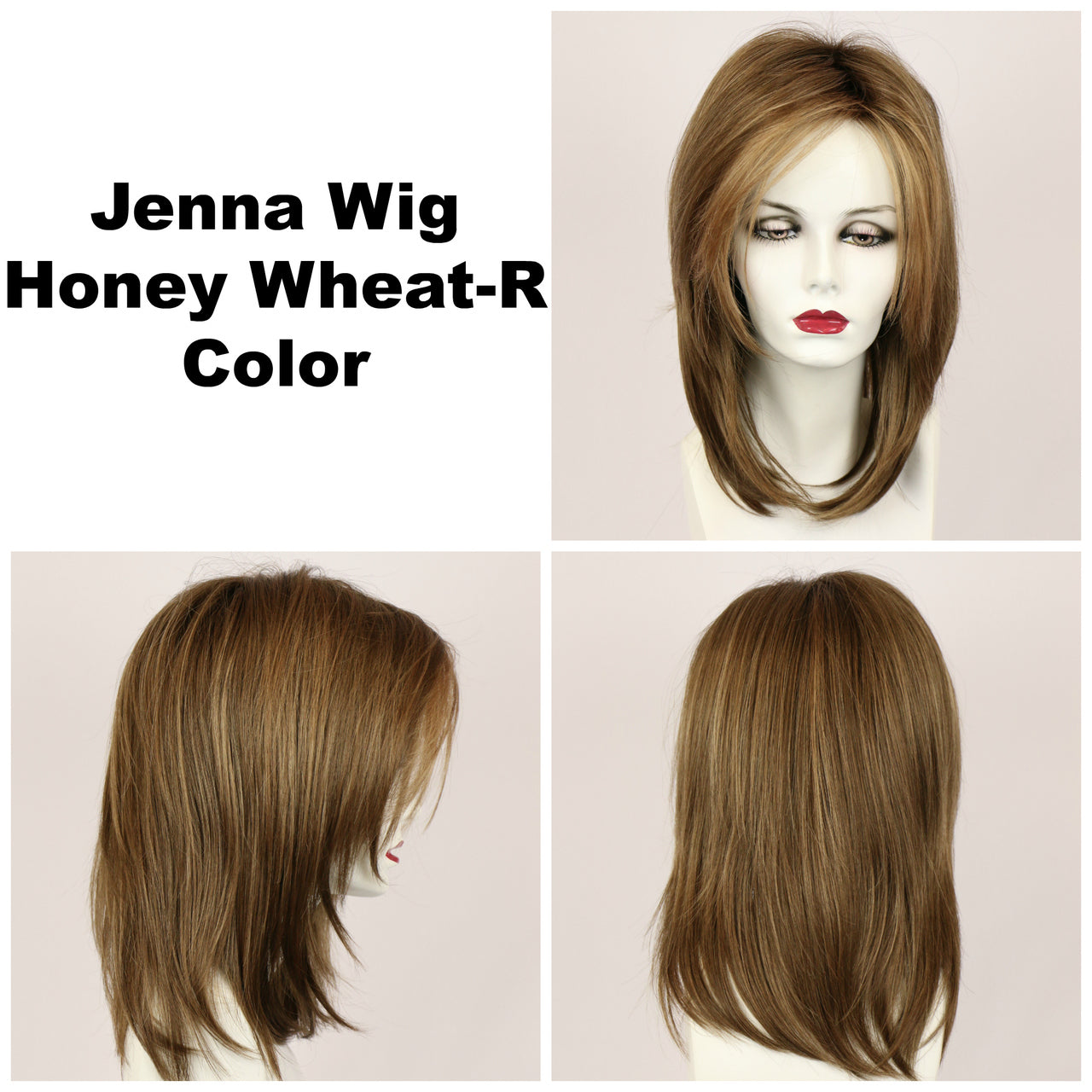 Honey Wheat-R / Jenna w/ Roots / Long Wig