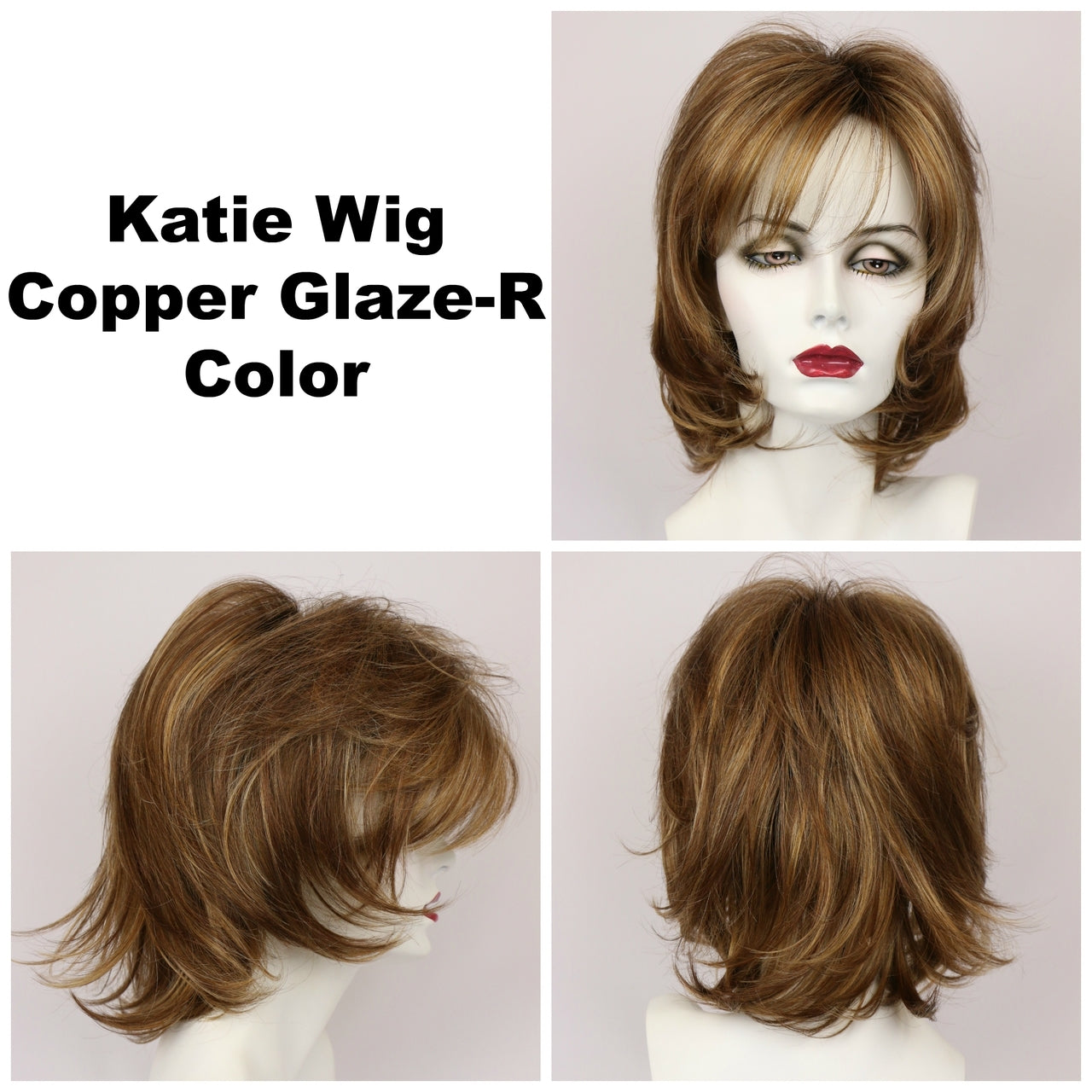 Copper Glaze-R / Katie w/ Roots / Medium Wig