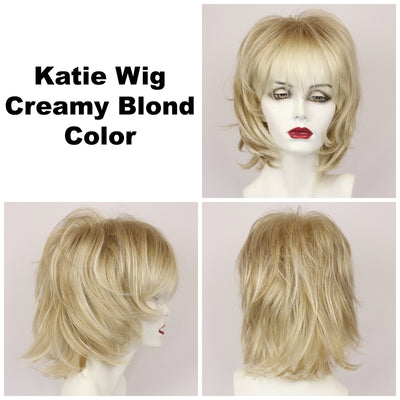 Creamy Blond / Katie / Medium Wig