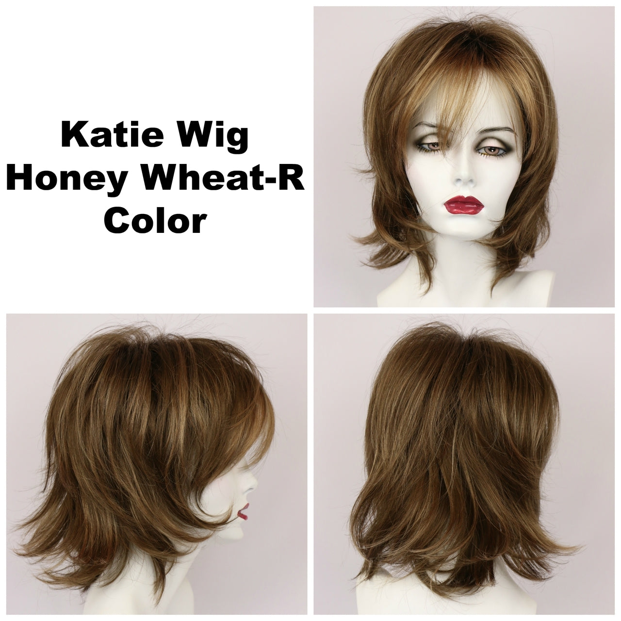 Honey Wheat-R / Katie w/ Roots / Medium Wig