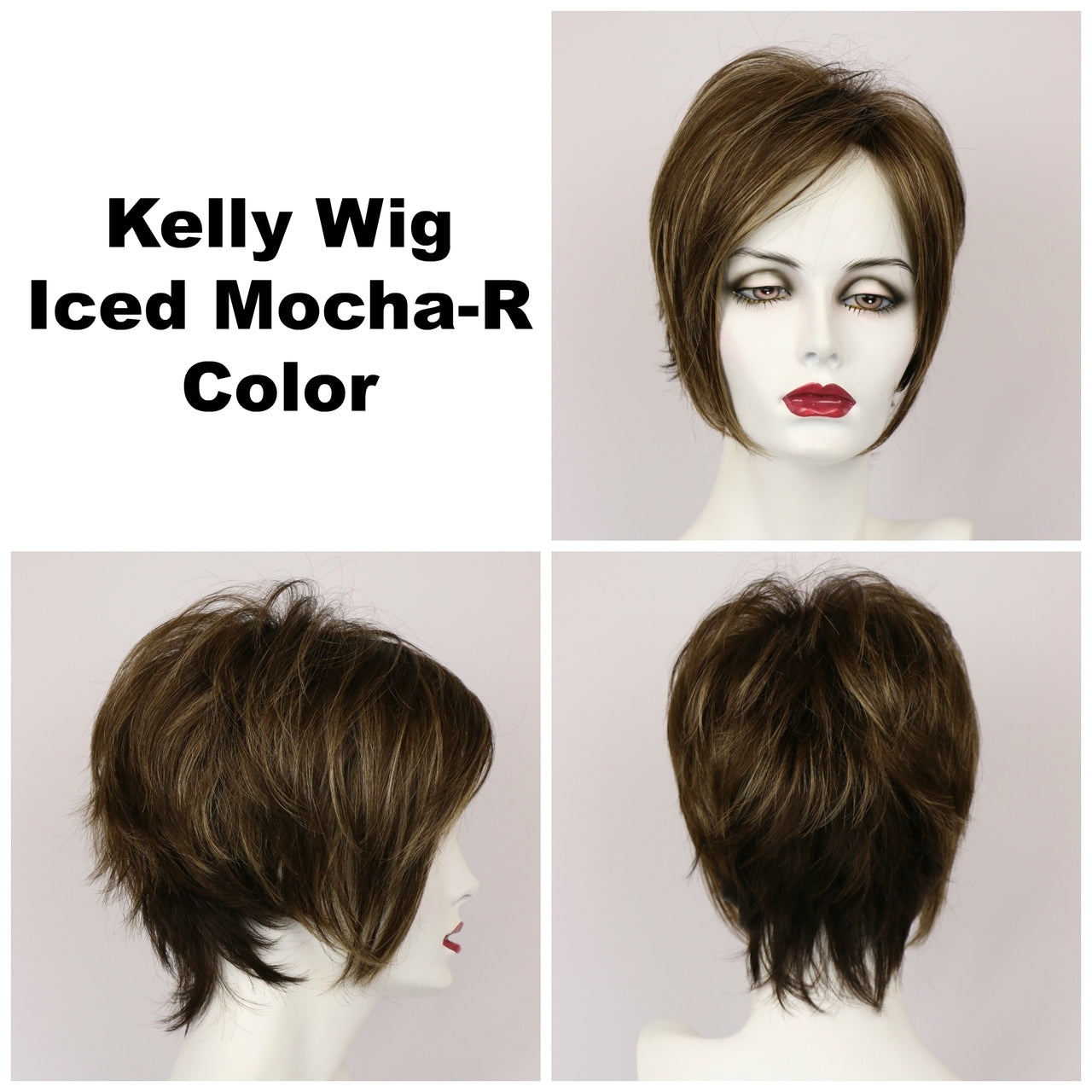 Iced Mocha-R / Kelly w/ Roots / Short Wig