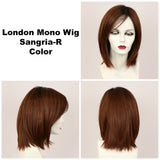 Sangria-R / London Monofilament w/ Roots / Medium Wig