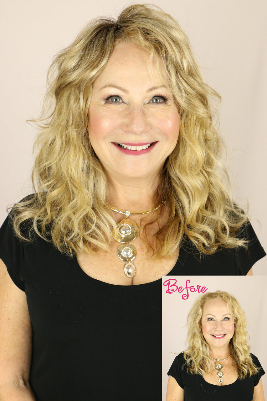 mono wavy top w roots / Creamy Toffee
